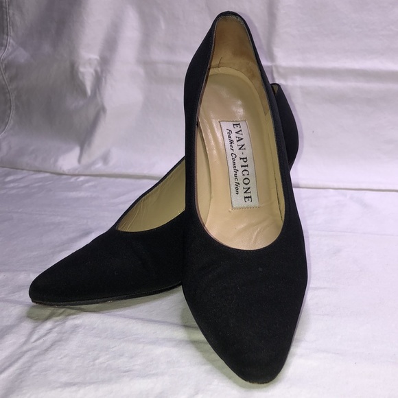 Evan-Picone “Grace,” Black Arianna Silk Pumps/Heels, W7.5M, w/3” heel - Picture 14 of 15